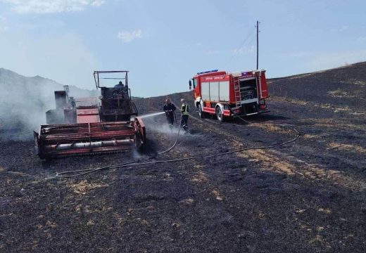 Srpska: Izgorjeli kombajn i 12 duluma pšenice