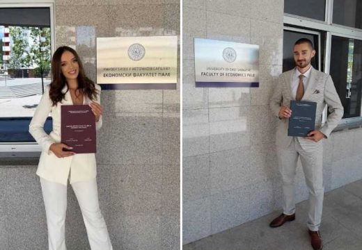 Sofija i Petar ispisali istoriju: Prvi diplomirali sa prosjekom 10 u Palama