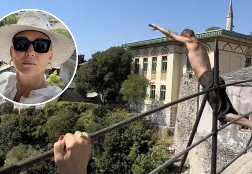Ona odmah objavila snimak : Muškarac zbog Lepe Brene skočio sa mosta u Neretvu(Video)
