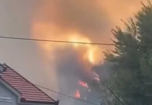 Veliki požar kod Herceg Novog, vatra prijeti kućama