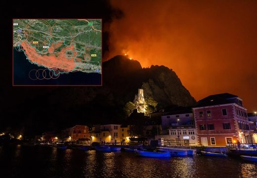 Novi satelitski snimci požara kod Omiša: Broj detekcija sa 200 porastao na 603 (Foto)