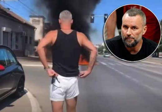 Beograd: Milan Gurović heroj; Spasio čovjeka iz zapaljenog auta (Video)