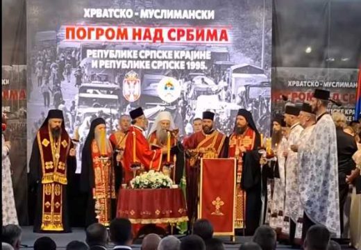 “Istina ostaje ista, bol ne prestaje”: Patrijarh Porfirije poslao snažnu poruku na centralnom komemorativnom skupu u Mrkonjić Gradu (Video)