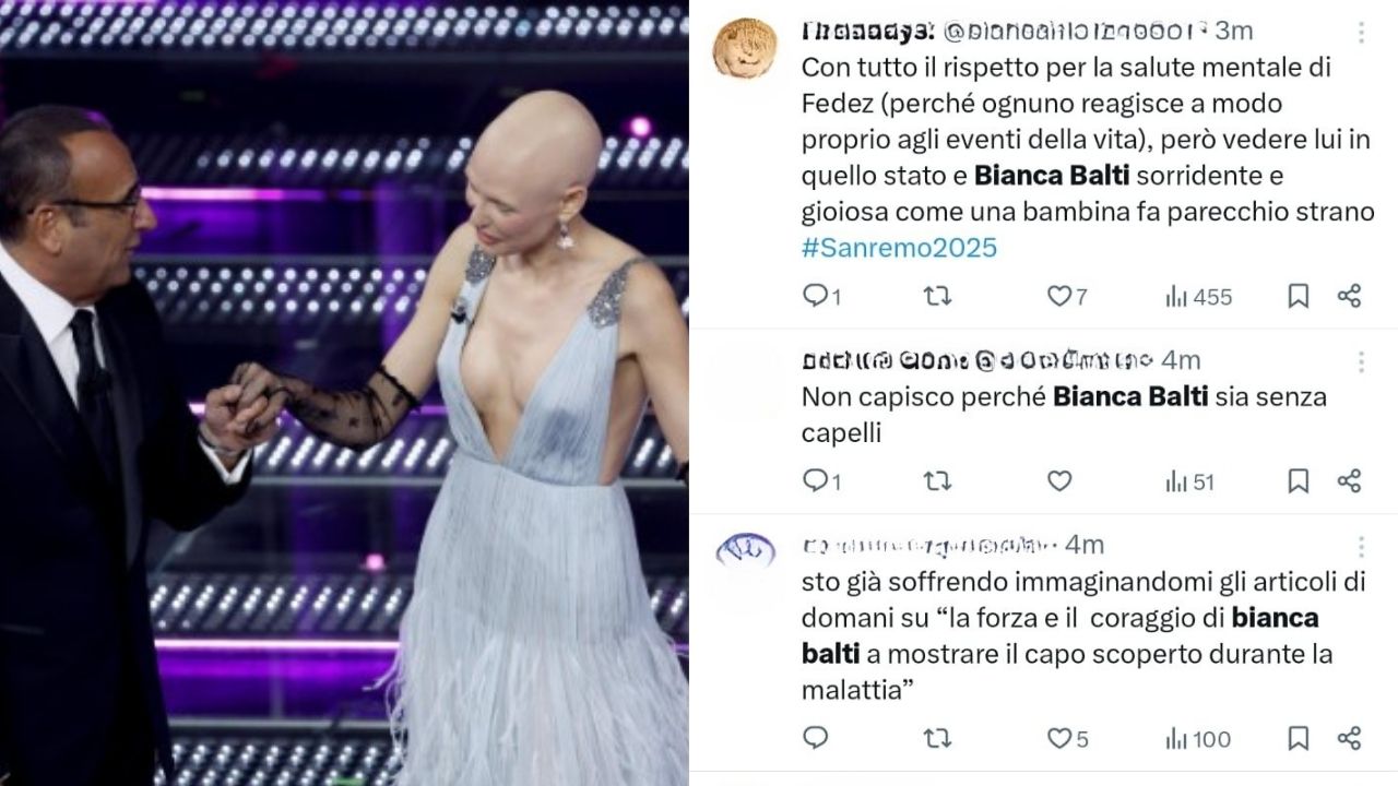 Carlo Conti colpito dalla trovata di Bianca Balti in onda