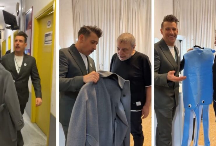 Frassica sfida Gabbani con mossa virale: ecco il camerino