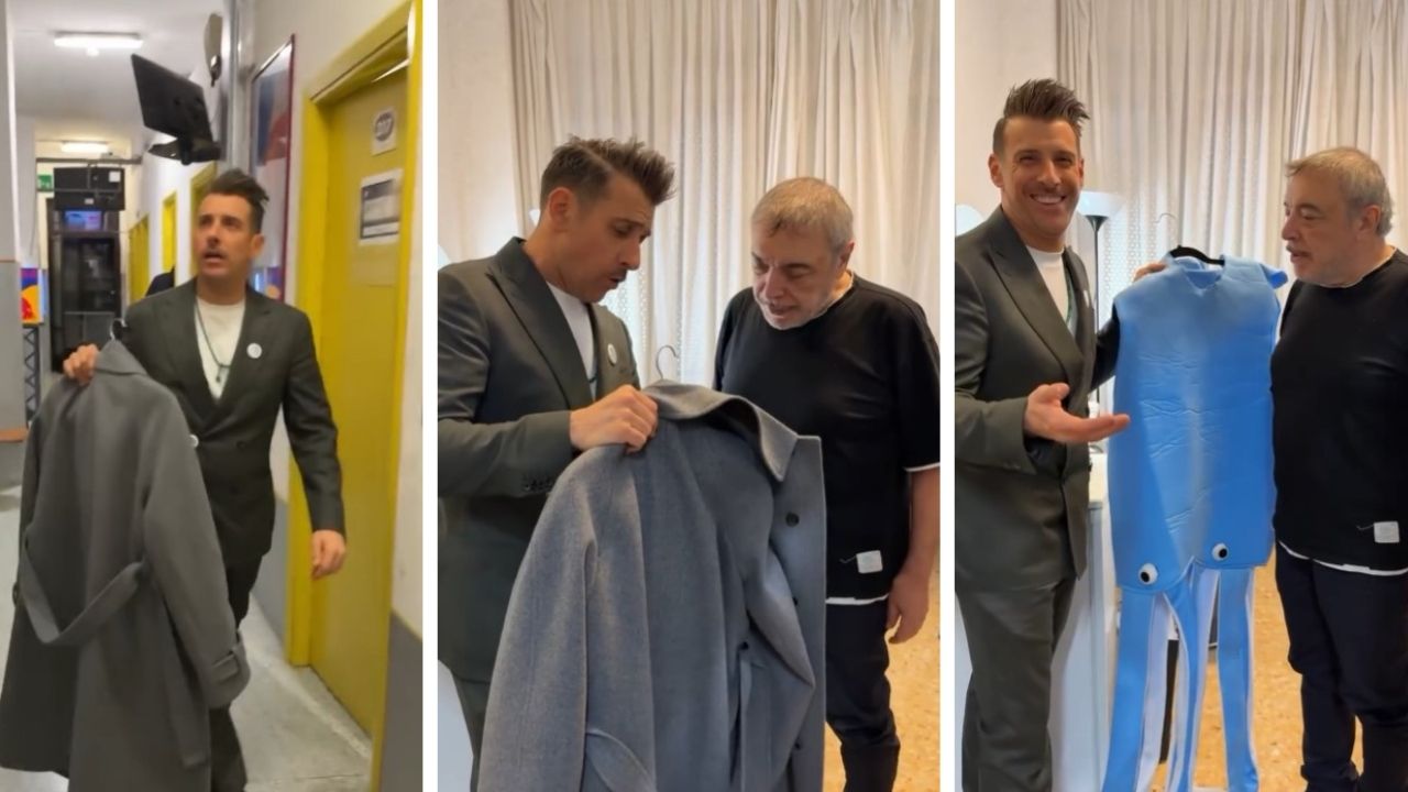 Frassica sfida Gabbani con mossa virale: ecco il camerino