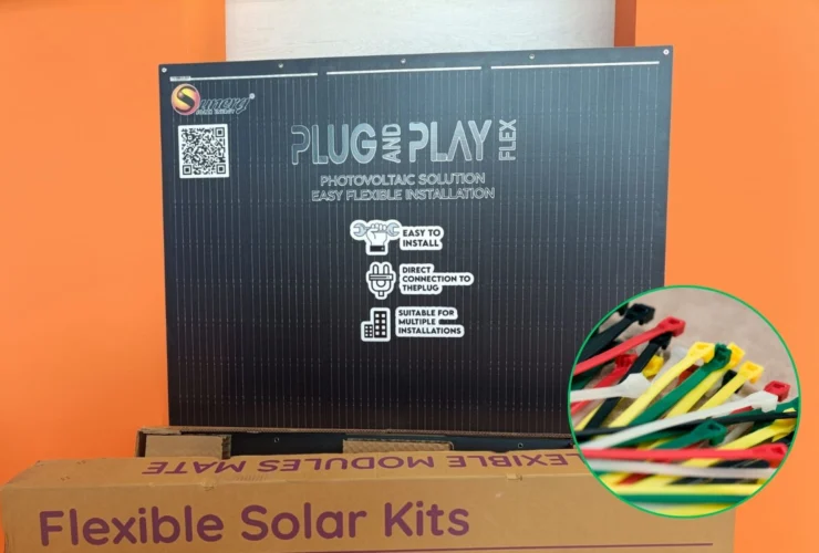Installazione facile del pannello fotovoltaico flessibile sul balcone