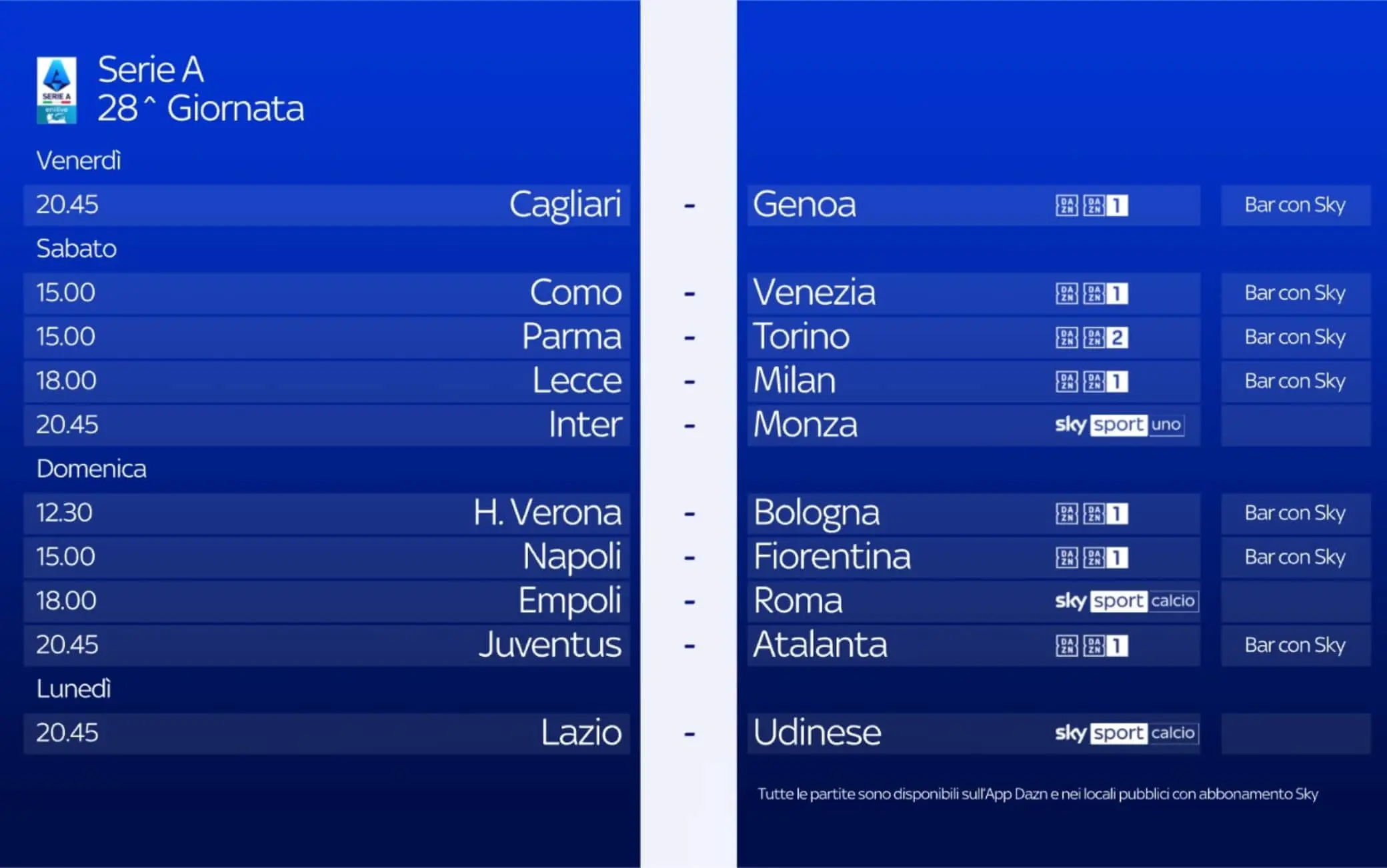 Juventus-Atalanta: come seguire la sfida in TV e orari aggiornati
