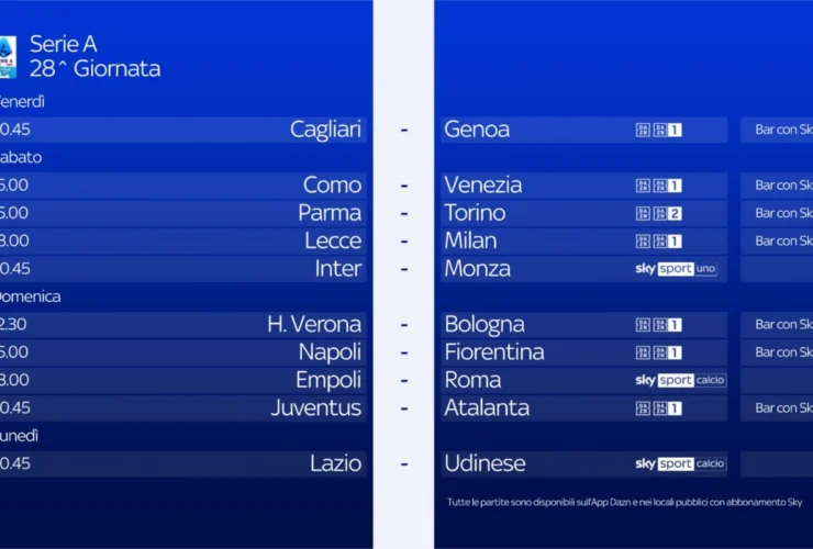 Lazio e Udinese: come e quando seguire la partita in tv