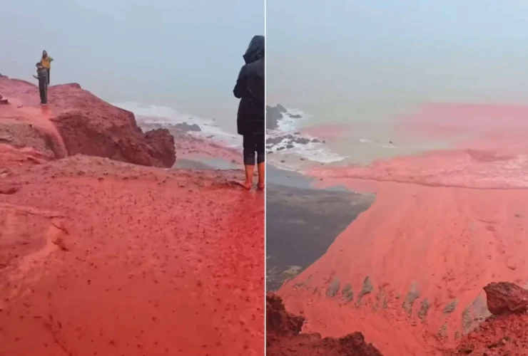 Acque rosse come il sangue: un fenomeno che incanta il pianeta