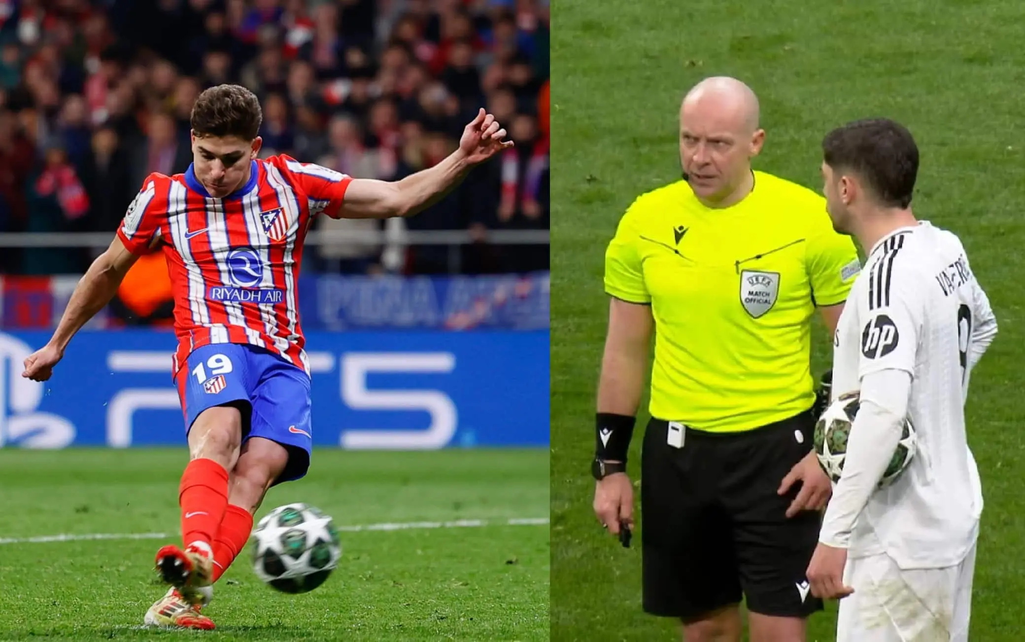 Il rigore di Julian Alvarez non concesso dal Var in Atletico-Real
