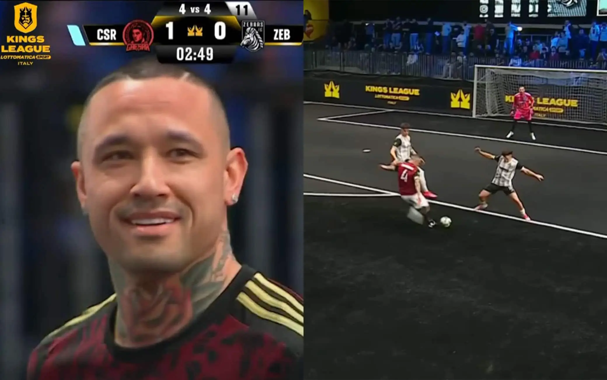 Nainggolan realizza il primo gol nella Kings League: guarda il video