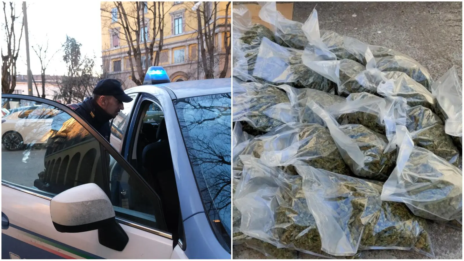 Due incensurati fermati con camion carico di 90 kg di droga