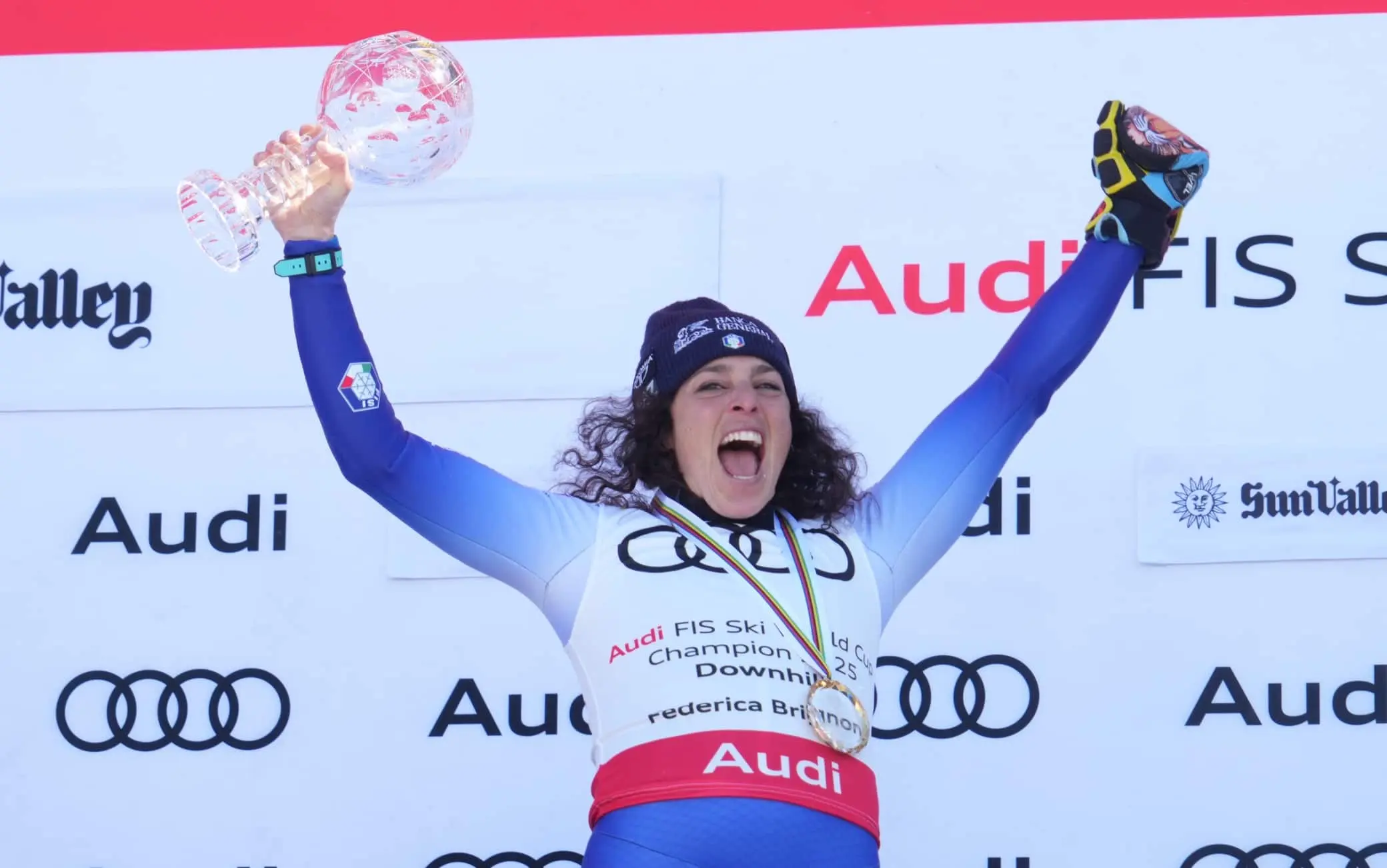 Federica Brignone vince in discesa e sogna la coppa generale