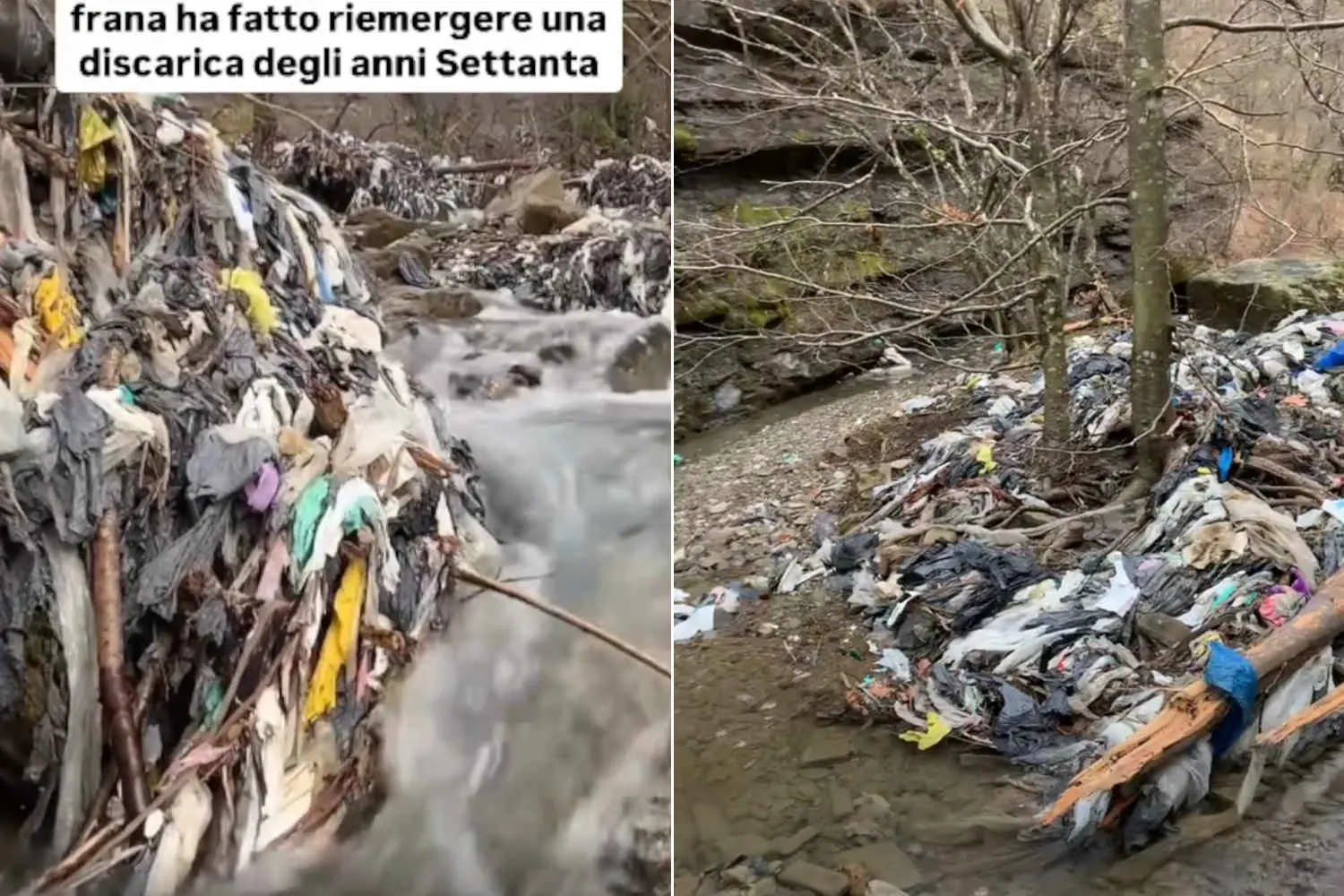 Quando la frana parla: il torrente Rovigo sommerso dalla plastica