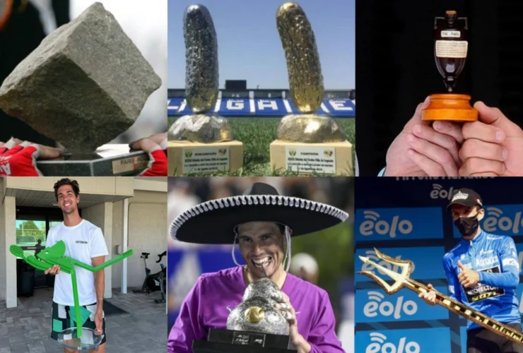 I trofei bizzarri dello sport: uova, bonsai e spade sorprendenti!
