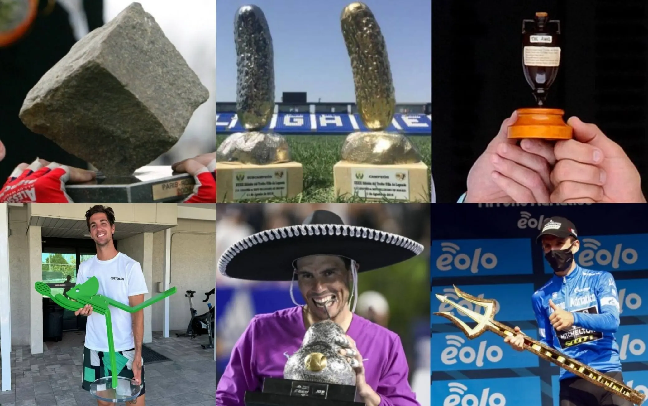 I trofei bizzarri dello sport: uova, bonsai e spade sorprendenti!