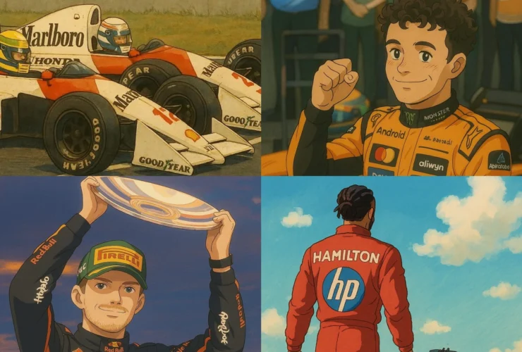 I campioni di Formula 1 si trasformano in anime Ghibli!