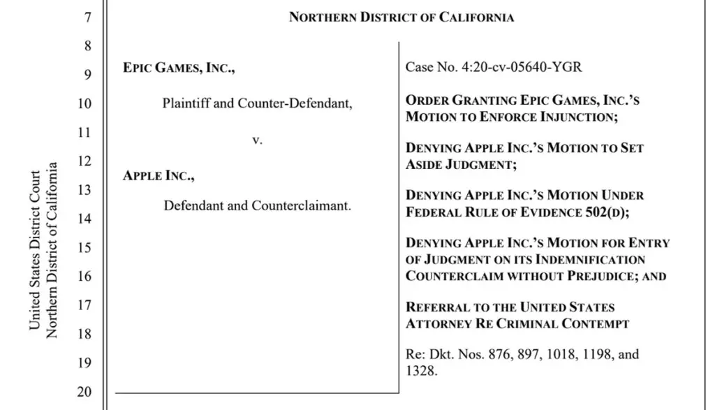 Epic Games festeggia la vittoria nel caso antitrust contro Apple
