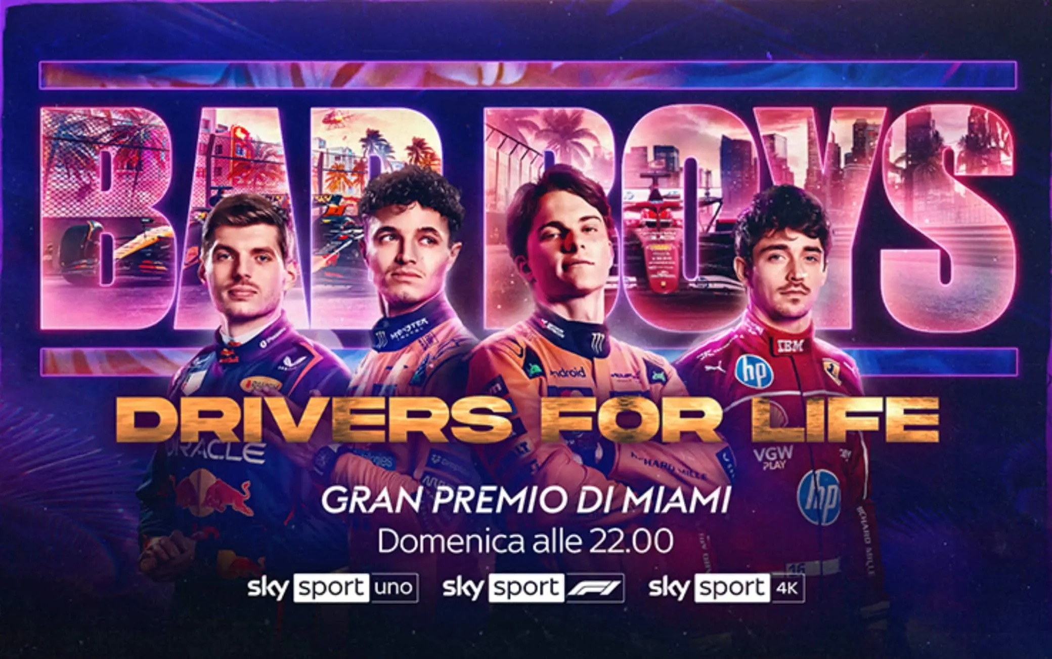 F1 a Miami: orari e come seguire il GP su Sky e Now