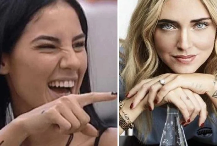 Chiara Ferragni commenta con un gesto il pancione di De Lellis