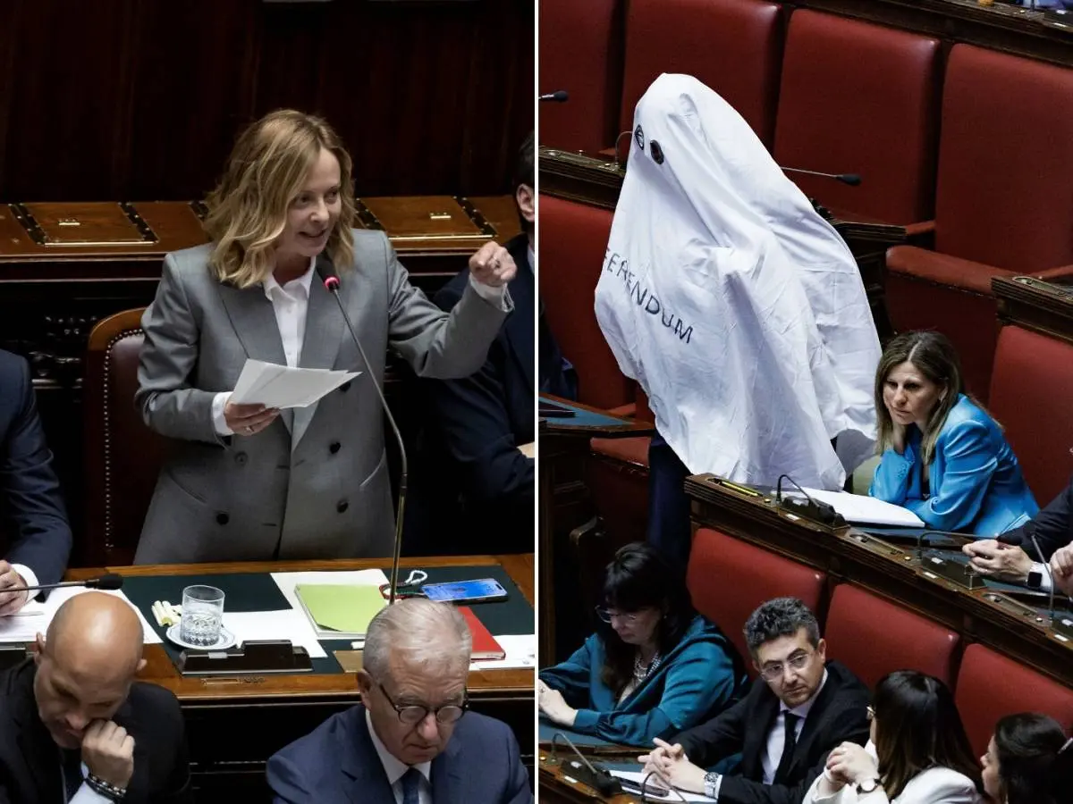 Meloni smaschera Conte in Aula durante ora antimilitarista decisiva