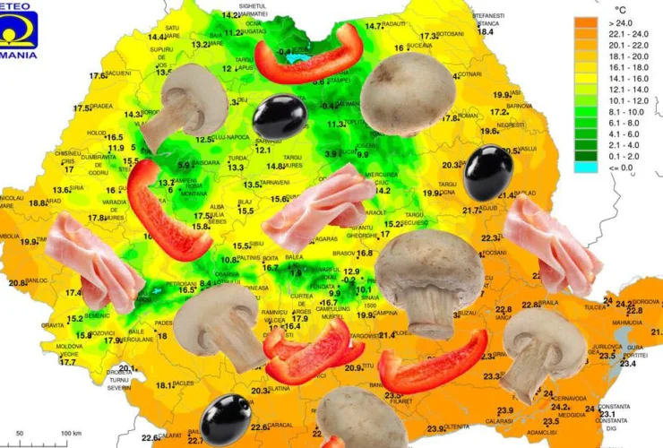 Previsioni insolite in Romania: pioggia di ciuperci, măsline e ardei gras