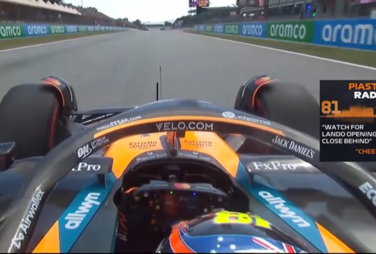 F1, McLaren: Norris in scia prova l’attacco, Piastri risponde furbo