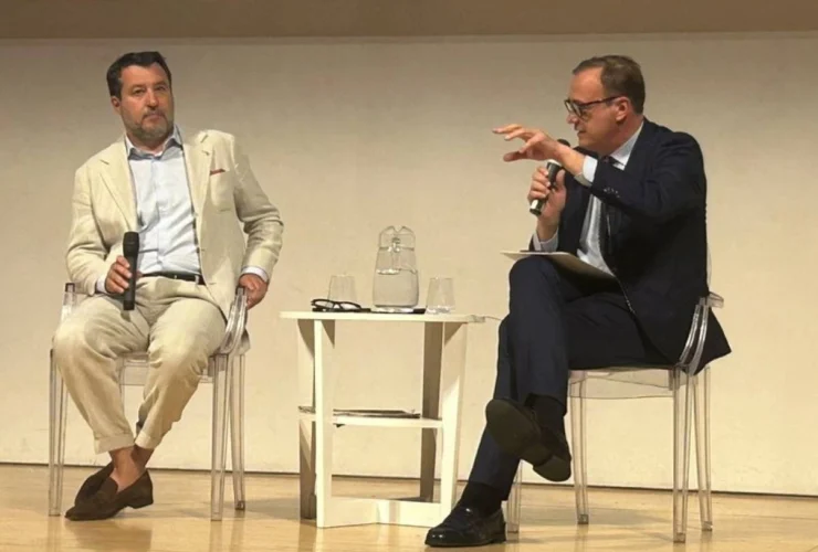 Salvini definisce il ponte la maggiore opera dell’Occidente e critica la Cgil