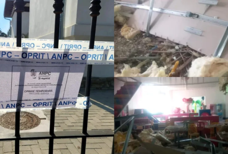 Primele imagini cu locul de joacă prăbușit sub tavan: indignare