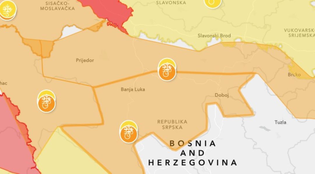 Narandžasto upozorenje zbog vjetra, kiše i snijega