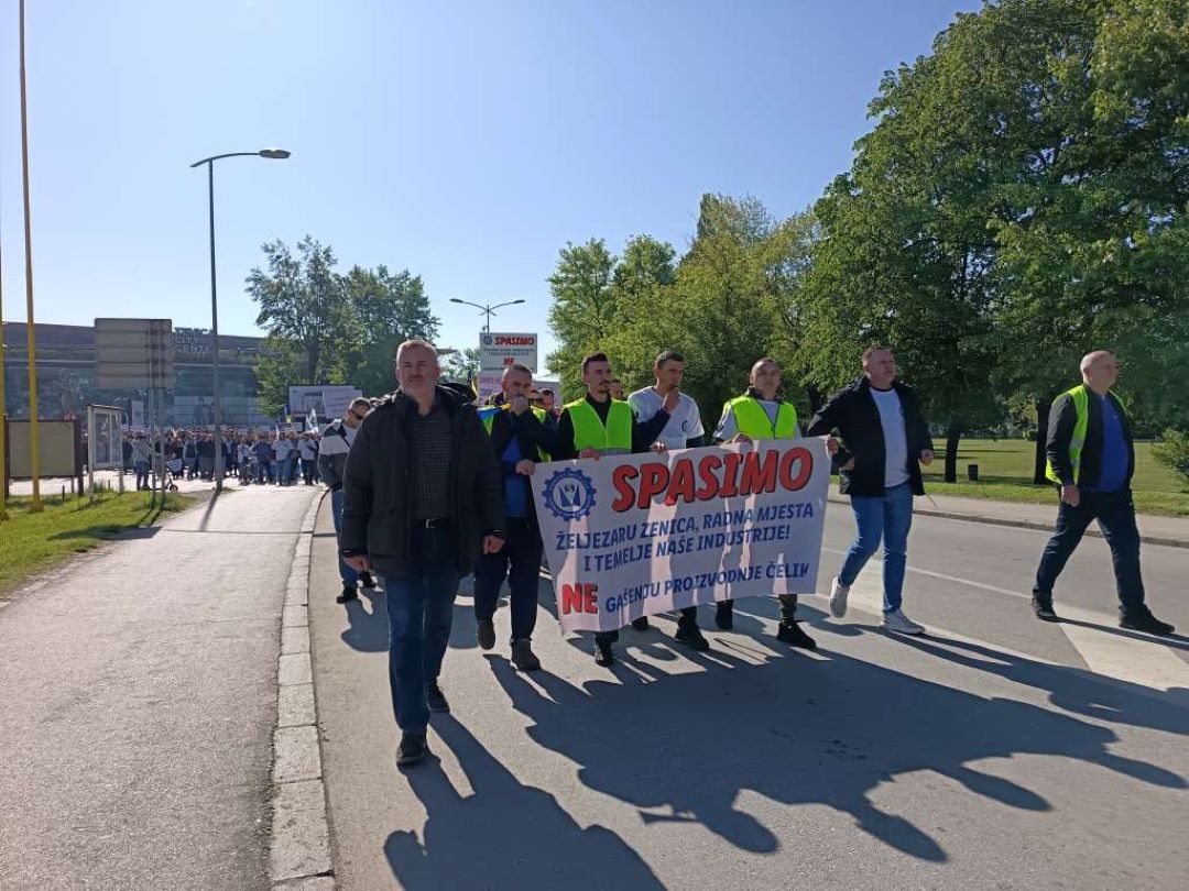 Prvomajski protest u Zenici nakon gašenja pogona