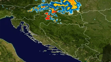 Jako nevrijeme sa ledom u Hrvatskoj: Trampolinu nosilo kao pero