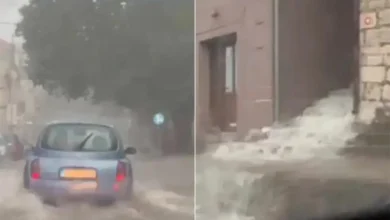 Nevrijeme u Trebinju, ulice pod vodom
