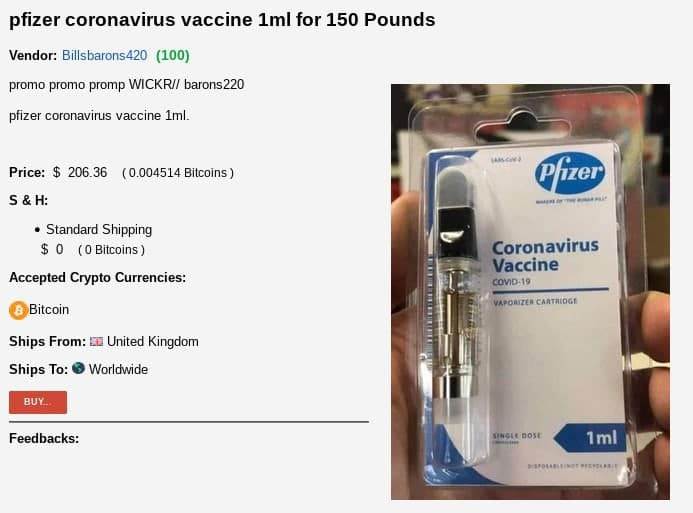 vakcine koronavirus kupovina mračni internet darknet