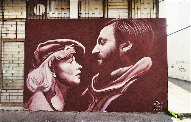 Milena Dravić i Dragan Nikolić Mural Milena Dravić i Dragan Nikolić Mural