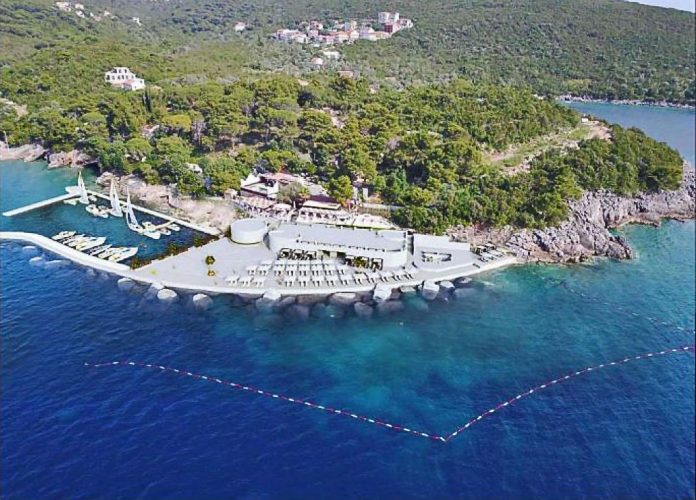 Marina i kupaliste u uvali Zanjic 1, januar 2026
